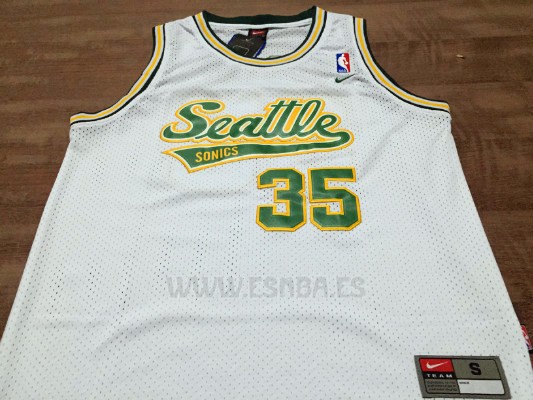 Camiseta Historic Seattle SuperSonics Kevin Durant #35 Blanco